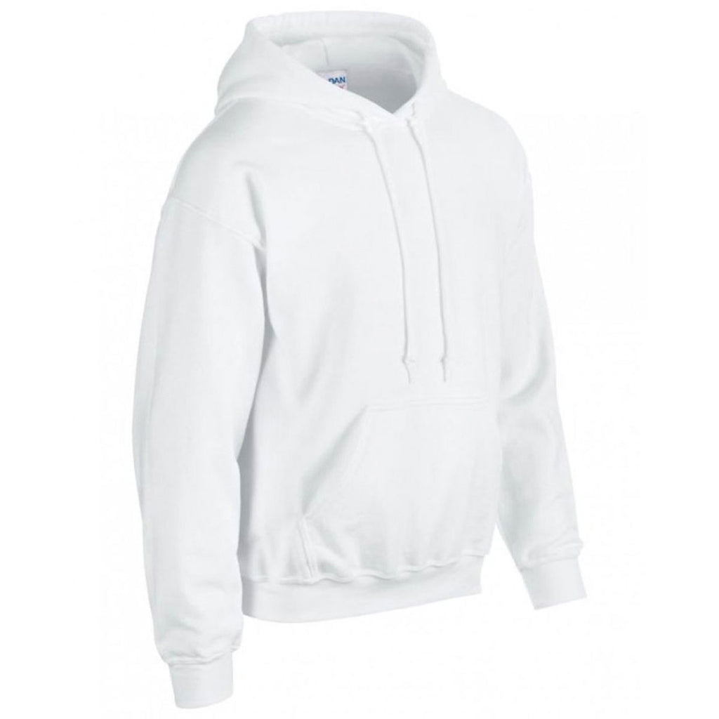 Gildan Men's White Heavy Blend Hooded Sweatshirt