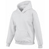 Gildan Youth White Heavy Blend Hooded Sweatshirt