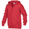 Gildan Youth Red Heavy Blend Zip Hooded Sweatshirt