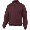 Gildan Men's Maroon Heavy Blend Vintage Zip Neck Sweatshirt