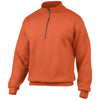 Gildan Men's Orange Heavy Blend Vintage Zip Neck Sweatshirt