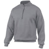 Gildan Men's Sport Grey Heavy Blend Vintage Zip Neck Sweatshirt