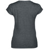 Gildan Women's Dark Heather SoftStyle V Neck T-Shirt