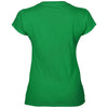 Gildan Women's Irish Green SoftStyle V Neck T-Shirt