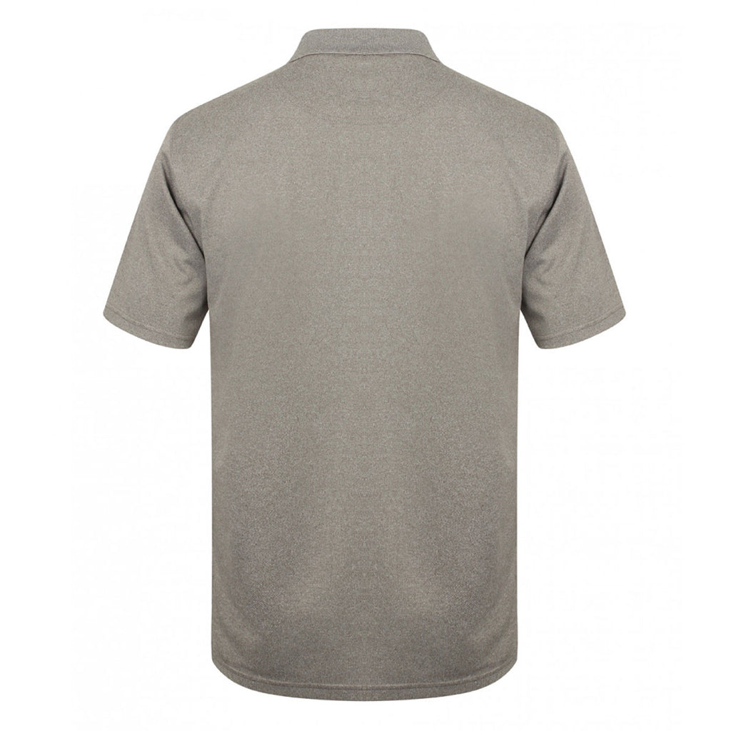 Henbury Men's Heather Coolplus Wicking Pique Polo Shirt