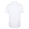 Henbury Men's White Modern Short Sleeve Regular Fit Oxford Shirt