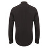 Henbury Men's Black Mandarin Roll Sleeve Anti-Bac Wicking Shirt