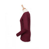 Henbury Women's Burgundy Cotton Acrylic V Neck Cardigan