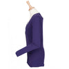 Henbury Women's Purple Cotton Acrylic V Neck Cardigan