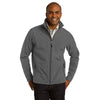 Port Authority Men's Black Charcoal Heather Core Soft Shell Jacket