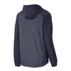 Sport-Tek Men's True Navy Heather/True Navy Colorblock Raglan Hooded Wind Jacket