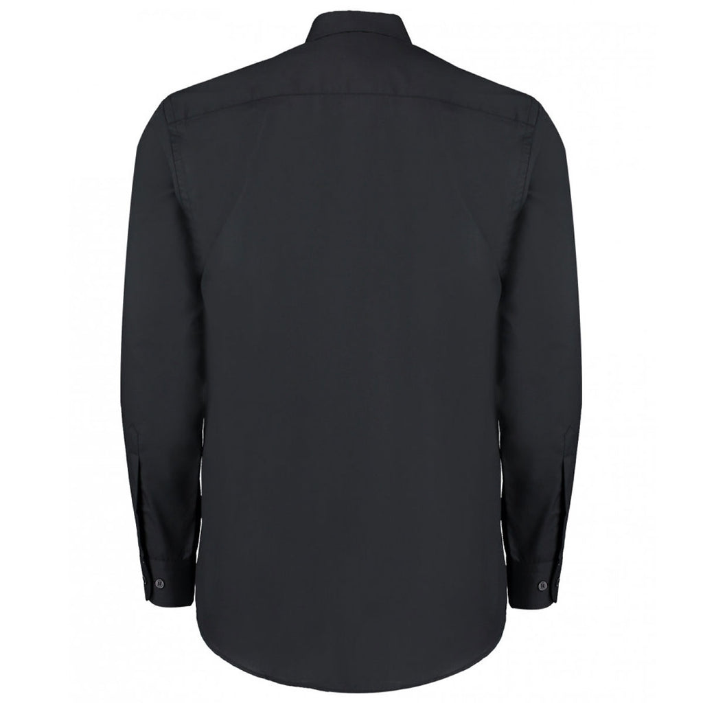 Kustom Kit Men's Black Long Sleeve Classic Fit Business Shirt