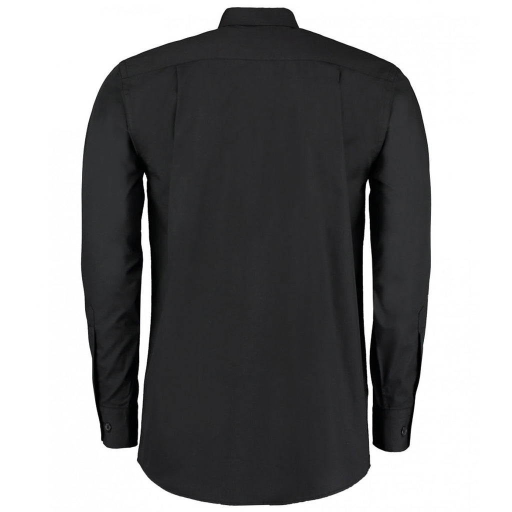 Kustom Kit Men's Black Long Sleeve Classic Fit Workforce Shirt