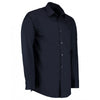 Kustom Kit Men's Dark Navy Long Sleeve Tailored Poplin Shirt