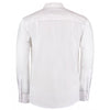 Kustom Kit Men's White Long Sleeve Tailored Mandarin Collar Shirt