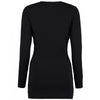 Kustom Kit Women's Black Long Line V Neck Cardigan