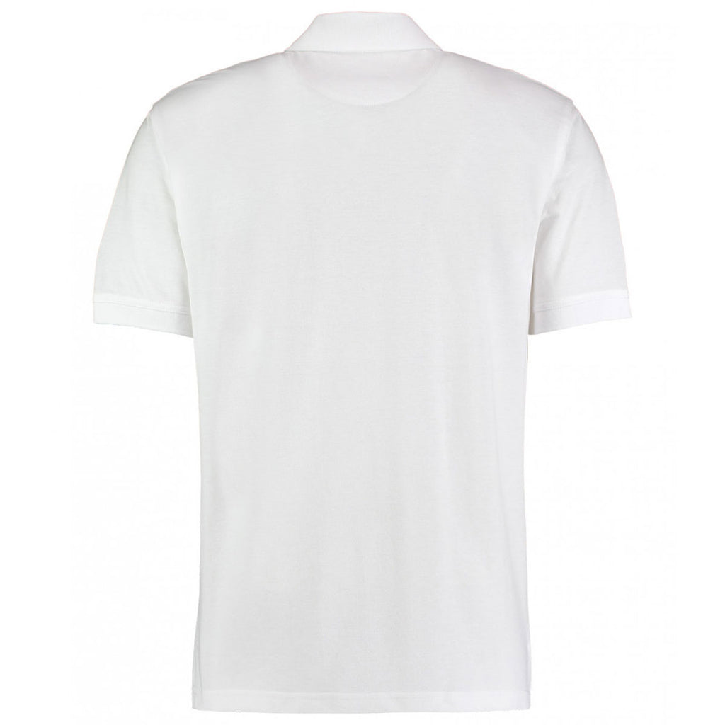 Kustom Kit Men's White Klassic Poly/Cotton Pique Polo Shirt