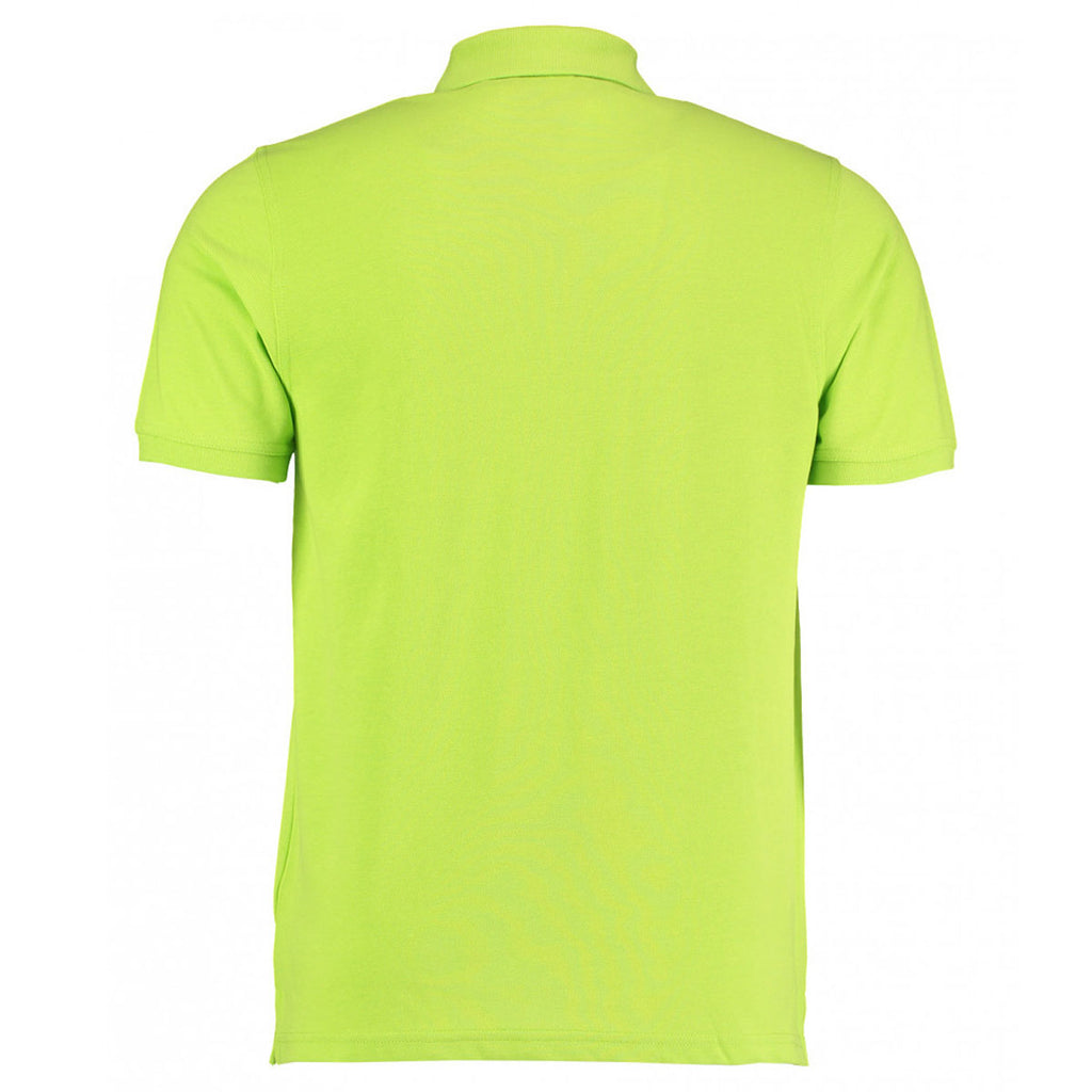 Kustom Kit Men's Lime Klassic Heavy Slim Fit Pique Polo Shirt