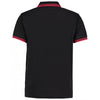 Kustom Kit Men's Black/Red Contrast Tipped Poly/Cotton Pique Polo Shirt
