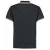 Kustom Kit Men's Graphite/White Contrast Tipped Poly/Cotton Pique Polo Shirt