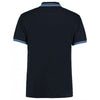 Kustom Kit Men's Navy/Light Blue Contrast Tipped Poly/Cotton Pique Polo Shirt