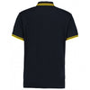 Kustom Kit Men's Navy/Yellow Contrast Tipped Poly/Cotton Pique Polo Shirt