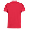 Kustom Kit Men's Red/White Contrast Tipped Poly/Cotton Pique Polo Shirt