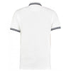Kustom Kit Men's White/Navy Contrast Tipped Poly/Cotton Pique Polo Shirt