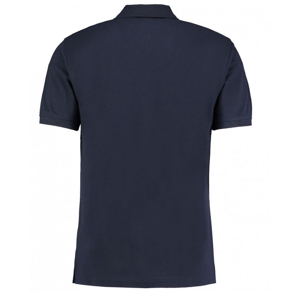 Kustom Kit Men's Navy Klassic Slim Fit Poly/Cotton Pique Polo Shirt
