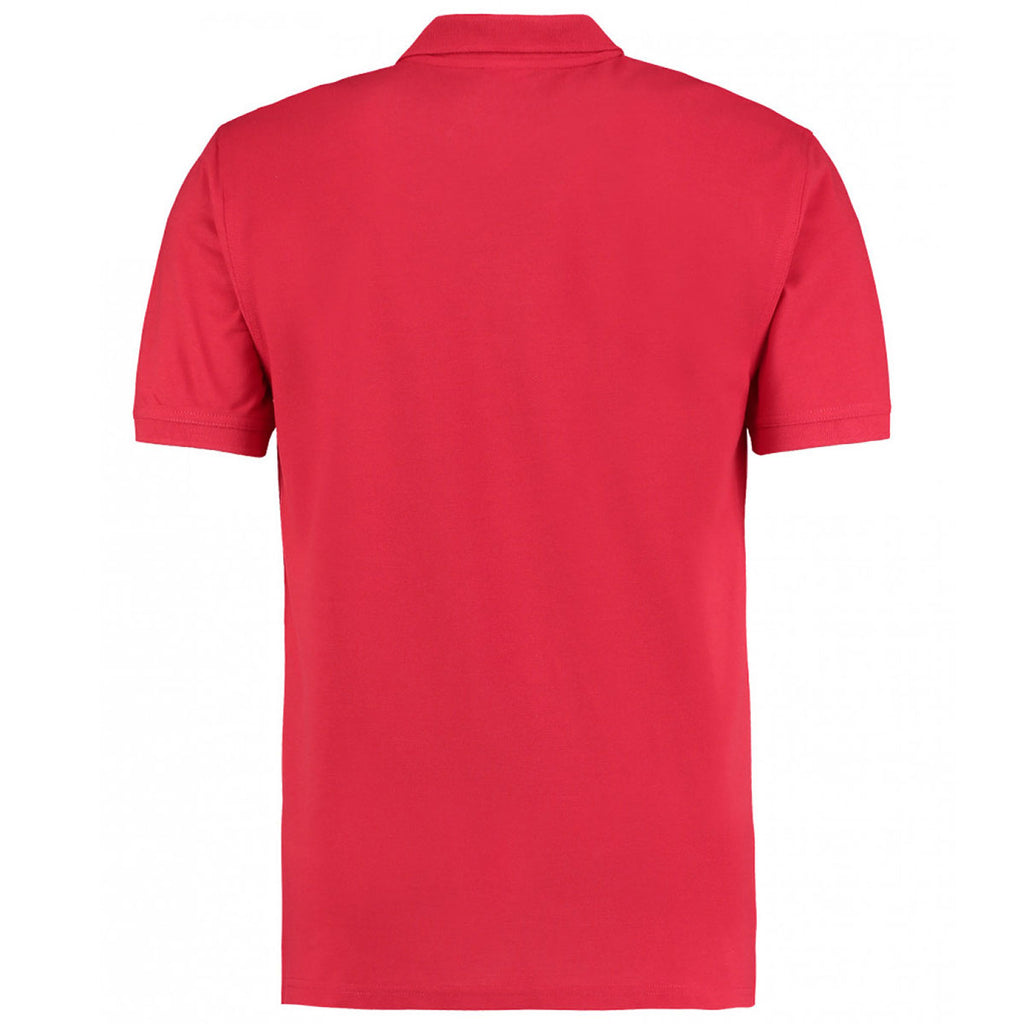 Kustom Kit Men's Red Klassic Slim Fit Poly/Cotton Pique Polo Shirt