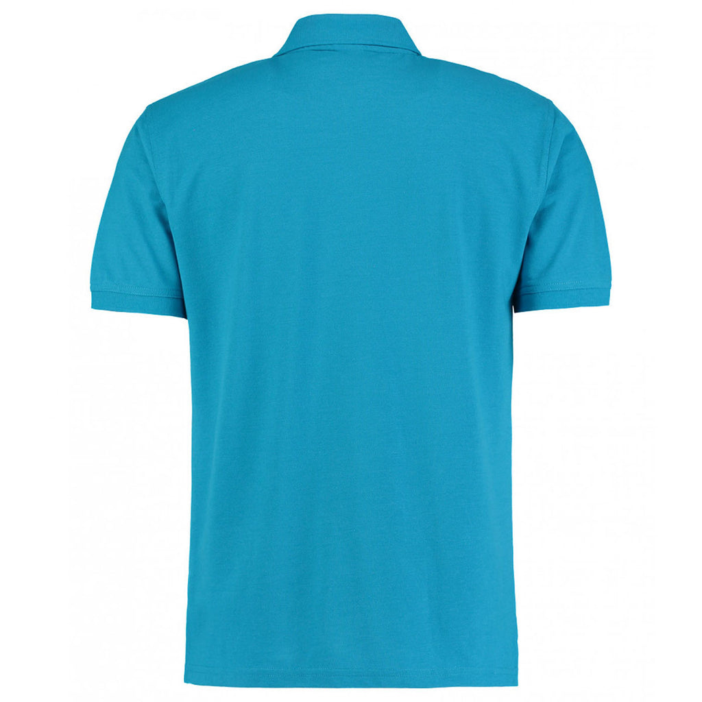 Kustom Kit Men's Turquoise Klassic Slim Fit Poly/Cotton Pique Polo Shirt