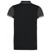 Kustom Kit Men's Black/Graphite Contrast Tipped Pique Polo Shirt