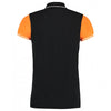 Kustom Kit Men's Black/Orange Contrast Tipped Pique Polo Shirt