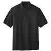 port-authority-black-knit-polo