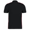 Kustom Kit Men's Black/Red Team Style Slim Fit Pique Polo Shirt
