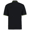 Kustom Kit Men's Black/Lime St Mellion Tipped Cotton Pique Polo Shirt