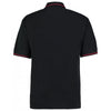 Kustom Kit Men's Black/Red St Mellion Tipped Cotton Pique Polo Shirt