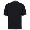 Kustom Kit Men's Black/Yellow St Mellion Tipped Cotton Pique Polo Shirt