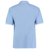 Kustom Kit Men's Light Blue/White St Mellion Tipped Cotton Pique Polo Shirt