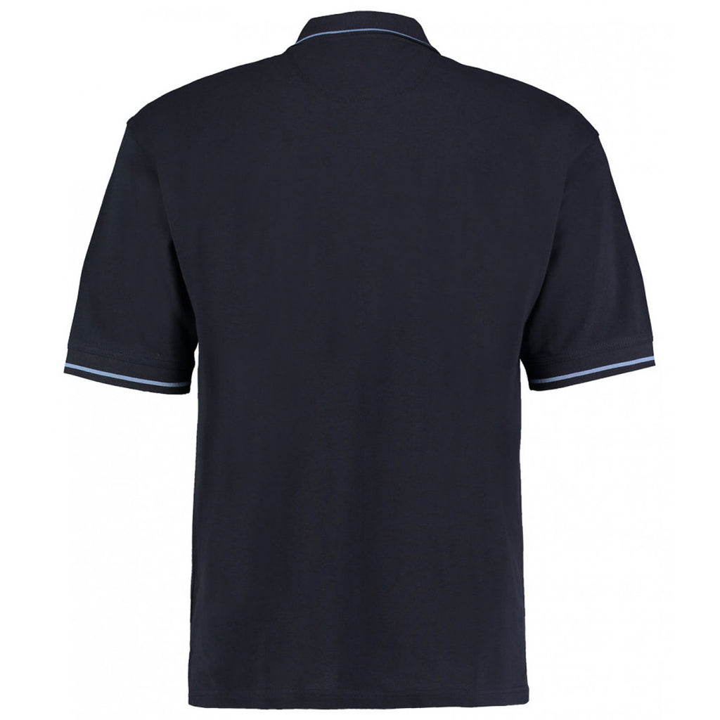 Kustom Kit Men's Navy/Light Blue St Mellion Tipped Cotton Pique Polo Shirt