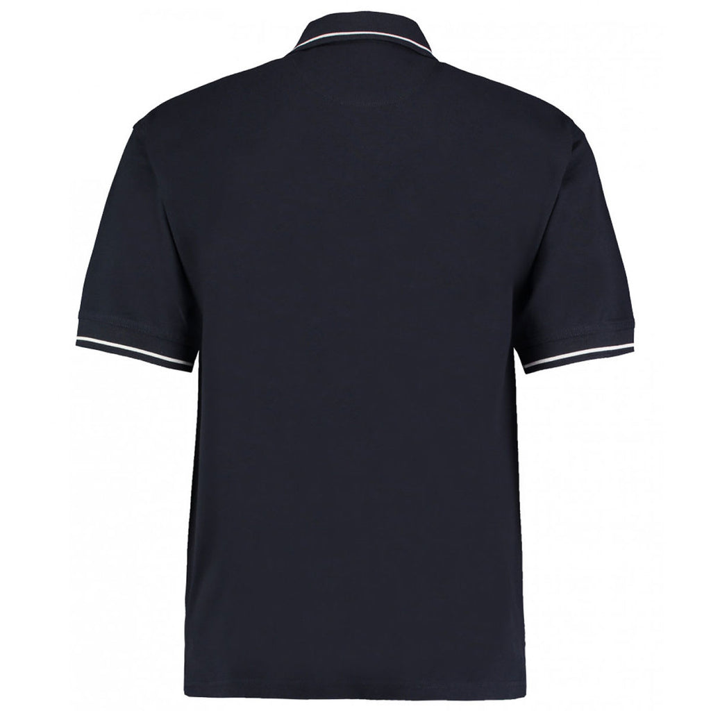 Kustom Kit Men's Navy/White St Mellion Tipped Cotton Pique Polo Shirt