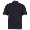 Kustom Kit Men's Navy/Yellow St Mellion Tipped Cotton Pique Polo Shirt
