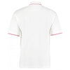 Kustom Kit Men's White/Red St Mellion Tipped Cotton Pique Polo Shirt