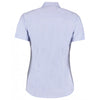 Kustom Kit Women's Light Blue Premium Short Sleeve Tailored Oxford Shirt