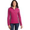 Port Authority Women's Pink Azalea/Deep Smoke Colorblock Value Fleece Jacket