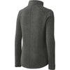 Port Authority Women's Black Charcoal Heather Microfleece Full-Zip Jacket