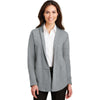 Port Authority Women's Medium Grey Heather/Charcoal Heather Interlock Cardigan