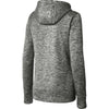 Sport-Tek Women's Black PosiCharge Electric Heather Fleece Hooded Pullover