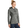 Sport-Tek Women's Black PosiCharge Electric Heather Fleece Hooded Pullover