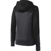 Sport-Tek Women's Black/Graphite Heather/Black Tech Fleece Colorblock Full-Zip Hooded Jacket
